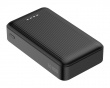 10 000 mAh Powerbank, indragbar kabel 90 cm - Svart