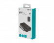 10 000 mAh Powerbank, indragbar kabel 90 cm - Svart