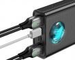 Amblight 30000mAh Powerbank, 4xUSB, USB-C, 65W - Svart