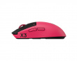 PRO X3 Superstrike Trådlös Gamingmus - Pink Eclipse