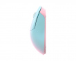 Huan Stainless Magnesium Alloy Trådlös Gamingmus - Blå/Rosa