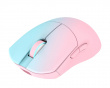 Huan Stainless Magnesium Alloy Trådlös Gamingmus - Blå/Rosa
