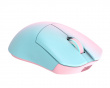Huan Stainless Magnesium Alloy Trådlös Gamingmus - Blå/Rosa