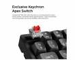 K2 Ultra 75% 8K Trådlöst Tangentbord - Svart [Keychron Apex Red]