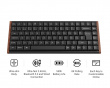 K3 Ultra SE 75% 8K Trådlöst Tangentbord - Wood Black [Milk POM Red]