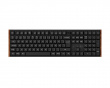 K5 Ultra Low-Profile 100% 8K Trådlöst Tangentbord - Wood Black [Keychron Milk POM Red]