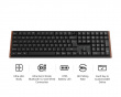 K5 Ultra Low-Profile 100% 8K Trådlöst Tangentbord - Wood Black [Keychron Milk POM Red]