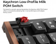 K5 Ultra Low-Profile 100% 8K Trådlöst Tangentbord - Wood Black [Keychron Milk POM Red]
