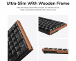 K5 Ultra Low-Profile 100% 8K Trådlöst Tangentbord - Wood Black [Keychron Milk POM Red]