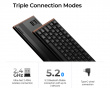 K5 Ultra Low-Profile 100% 8K Trådlöst Tangentbord - Wood Black [Keychron Milk POM Brown]