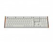 K5 Ultra Low-Profile 100% 8K Trådlöst Tangentbord - Wood White [Keychron Milk POM Red]