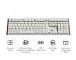 K5 Ultra Low-Profile 100% 8K Trådlöst Tangentbord - Wood White [Keychron Milk POM Brown]