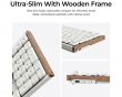 K5 Ultra Low-Profile 100% 8K Trådlöst Tangentbord - Wood White [Keychron Milk POM Brown]