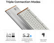 K5 Ultra Low-Profile 100% 8K Trådlöst Tangentbord - Wood White [Keychron Milk POM Brown]