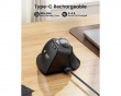 EM05 NL Vertikal Trådlös Trackball Mus - Svart/Grå