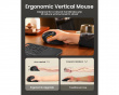 EM11 NL Ergonomisk Vertikal Mus - Svart/Orange