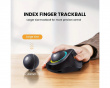 EM03 Trådlös RGB Trackball Mus - Svart