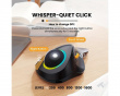 EM03 Trådlös RGB Trackball Mus - Svart