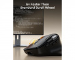 EM25 Fast-Scroll Ergonomisk Mus - Svart