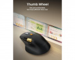 EM25 Fast-Scroll Ergonomisk Mus - Svart
