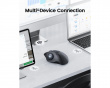 EM01 NL Trådlös Ergonomisk Trackball Mus - Svart