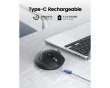 EM01 NL Trådlös Ergonomisk Trackball Mus - Svart