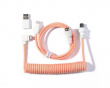 Coiled Aviator Kabel Angled 8K - Rosa Orange