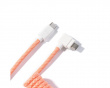 Coiled Aviator Kabel Angled 8K - Rosa Orange