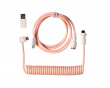 Coiled Aviator Kabel Angled 8K - Ljusrosa