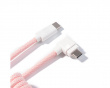 Coiled Aviator Kabel Angled 8K - Ljusrosa