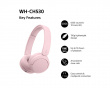 WH-CH530 Trådlösa On-Ear-hörlurar - Rosa