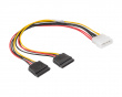 Molex (Hane) 4 PIN till 2X SATA (Hona) 15 PIN Kabel 30cm