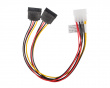 Molex (Hane) 4 PIN till 2X SATA (Hona) 15 PIN Kabel 30cm