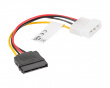 Molex (Hane) till SATA (Hona) Kabel 15cm