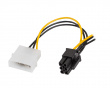 HDD Molex (Hane/Hona) 3 Pin till BTX 6 Pin PSU Kabel 15cm