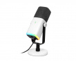 AMPLIGAME AM8 RGB USB/XLR Mikrofon - Dynamisk Mikrofon - Vit (DEMO)