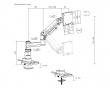Skärmstativ 20kg Heavy-Duty 17”-49” Svart med USB Portar - 1 Skärm (DEMO)
