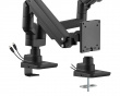Skärmstativ 20kg Heavy-Duty 17”-35” Svart med USB Portar - 2 Skärmar (DEMO)