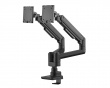 Skärmstativ 20kg Heavy-Duty 17”-35” Svart med USB Portar - 2 Skärmar (DEMO)