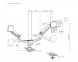 Skärmstativ 20kg Heavy-Duty 17”-35” Svart med USB Portar - 2 Skärmar (DEMO)