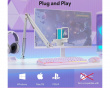 DGM20S - USB RGB Gamingmikrofon Kit - Vit (DEMO)