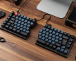 Q11 Hotswap Knob Split ISO Tangentbord - Svart [Gateron G Pro Red] (DEMO)