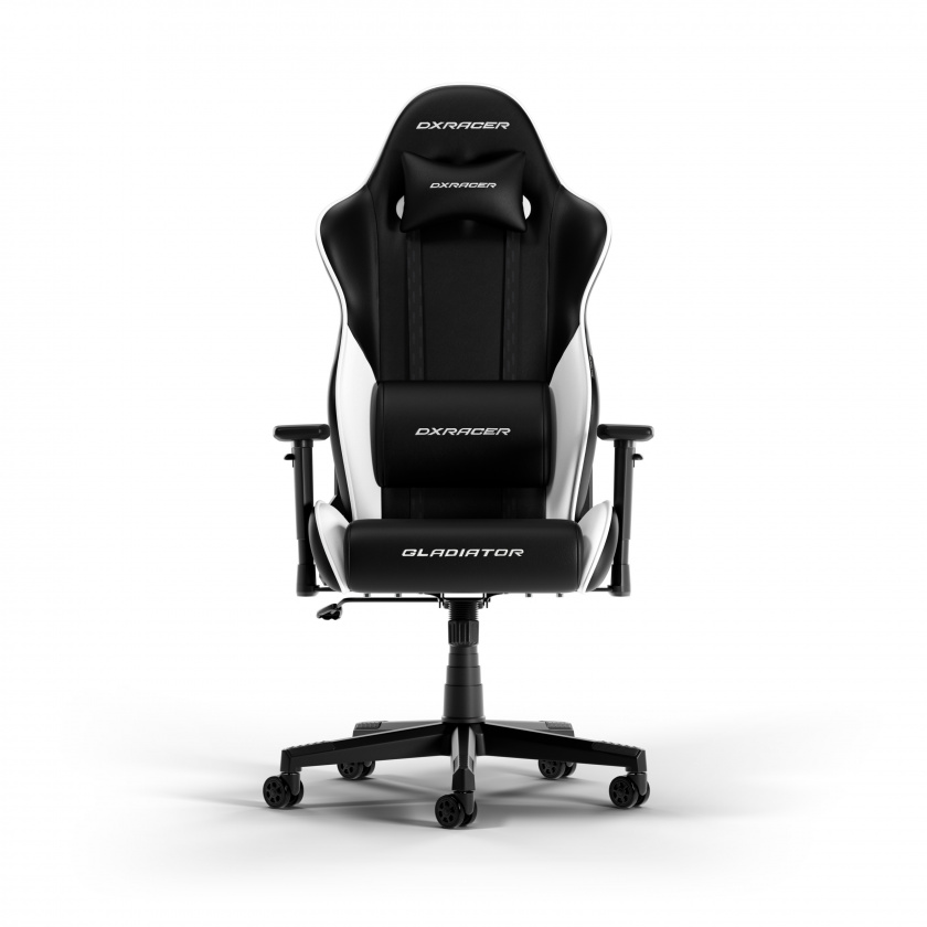 DXRacer GLADIATOR L Svart & Vit PVC Läder