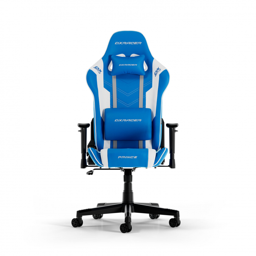 DXRacer PRINCE L Blå & Vit PVC Läder