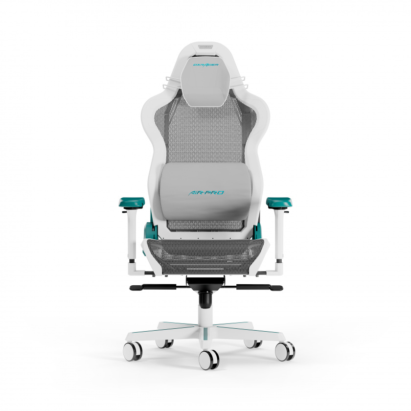 DXRacer AIR L Vit & Cyan Mesh